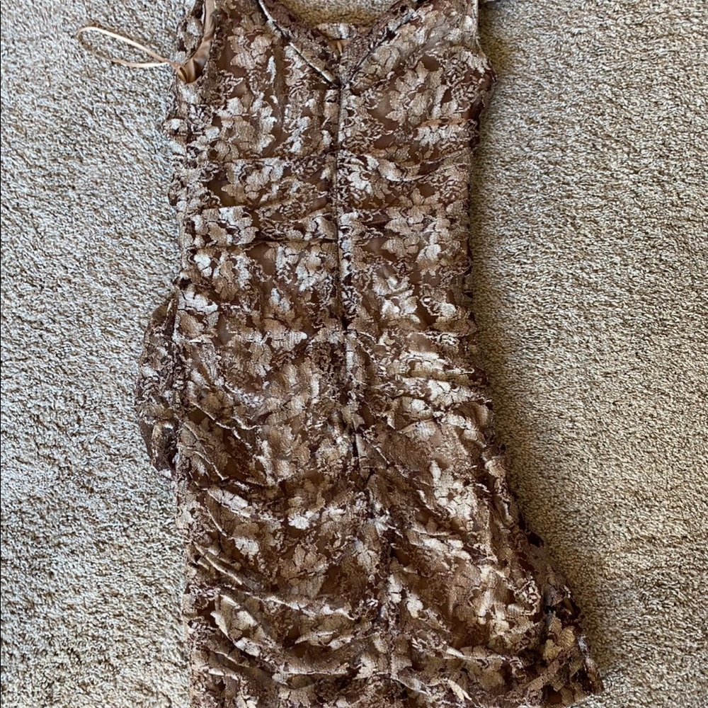 Gold lace dress